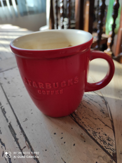 La taza donde tomo mis cafés diario.