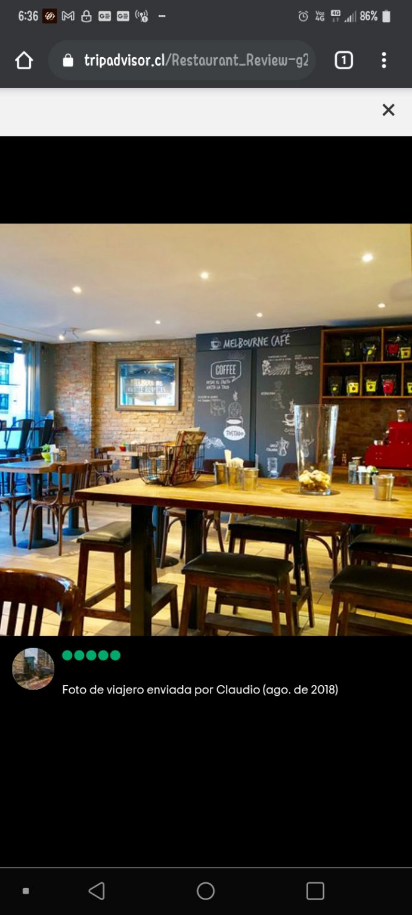 Melbourne Cafe, Valparaiso Chile.