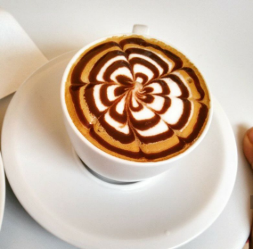 O barista estava de bom humor 😍☕