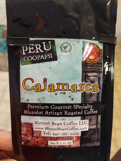 Not labeled organic but nice just the same. Rich taste but smooth, too.  Notes of amaretto! Very tasty.