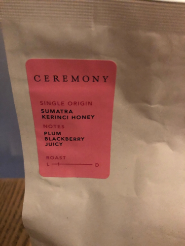 Great balance of fruity notes and sweet. Comes in smooth and sweet at first and fades away with a blue berry or black berry flavor. Excellent with cappuccino . 