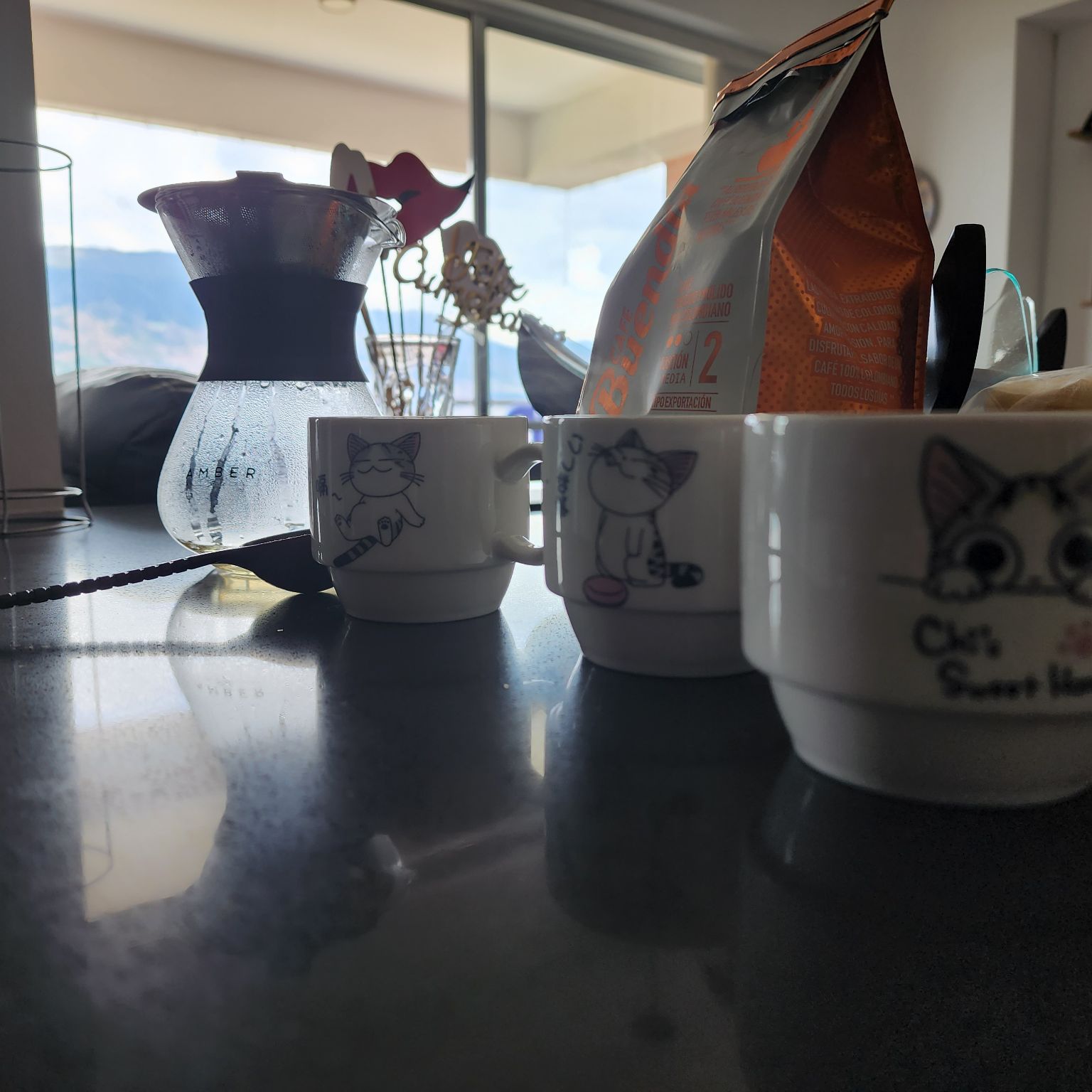 Parece que a los gatos les gusta el café.