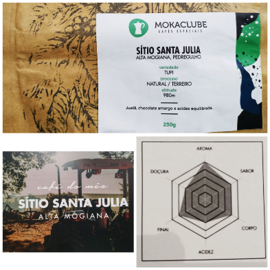 Safra 2017. Café com elevado aroma e sabor, corpo denso, acidez baixa, final prolongado, pouco doçura natural