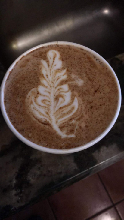 Mocha Latte from Travelers Cafe in Las Vegas NM in Febuary 2020