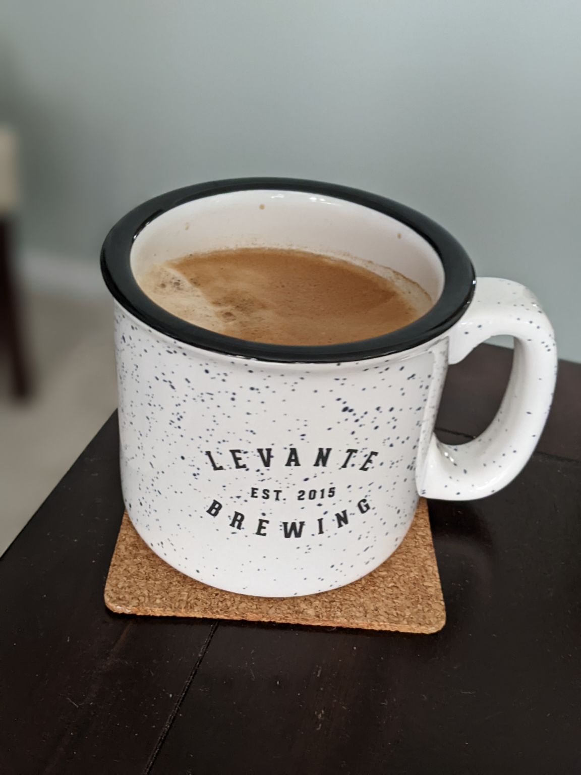 Levante makes great beer and coffee.  Unfortunately I don't have their coffee today, but this chocolate peanut butter one is pretty good.
