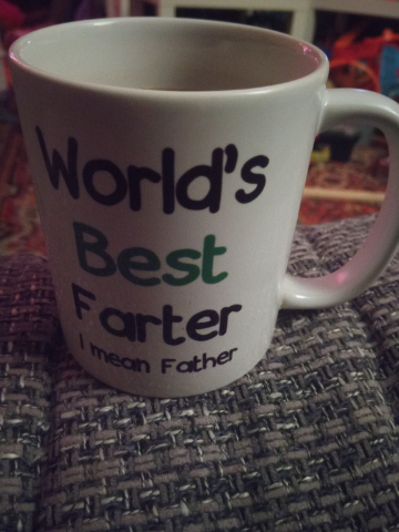 Used 20g coffee this time which seems to have improved the strength to be more to my liking.

My favourite mug at the moment, a gift from my cheeky son :-) 