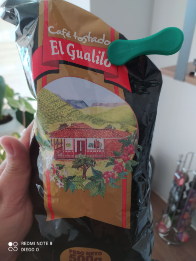 Café el Gualilo de zona cafetera del departamento de Santander en Colombia; es un café suave.