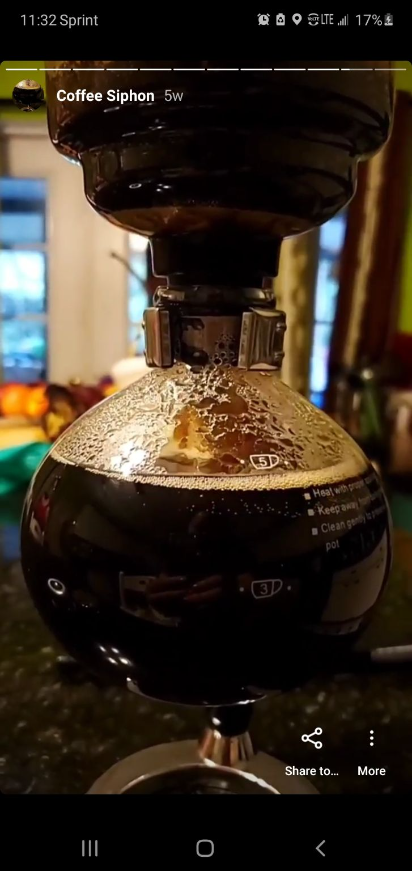 Made Starbucks Thanksgiving blend using a japanese siphon.