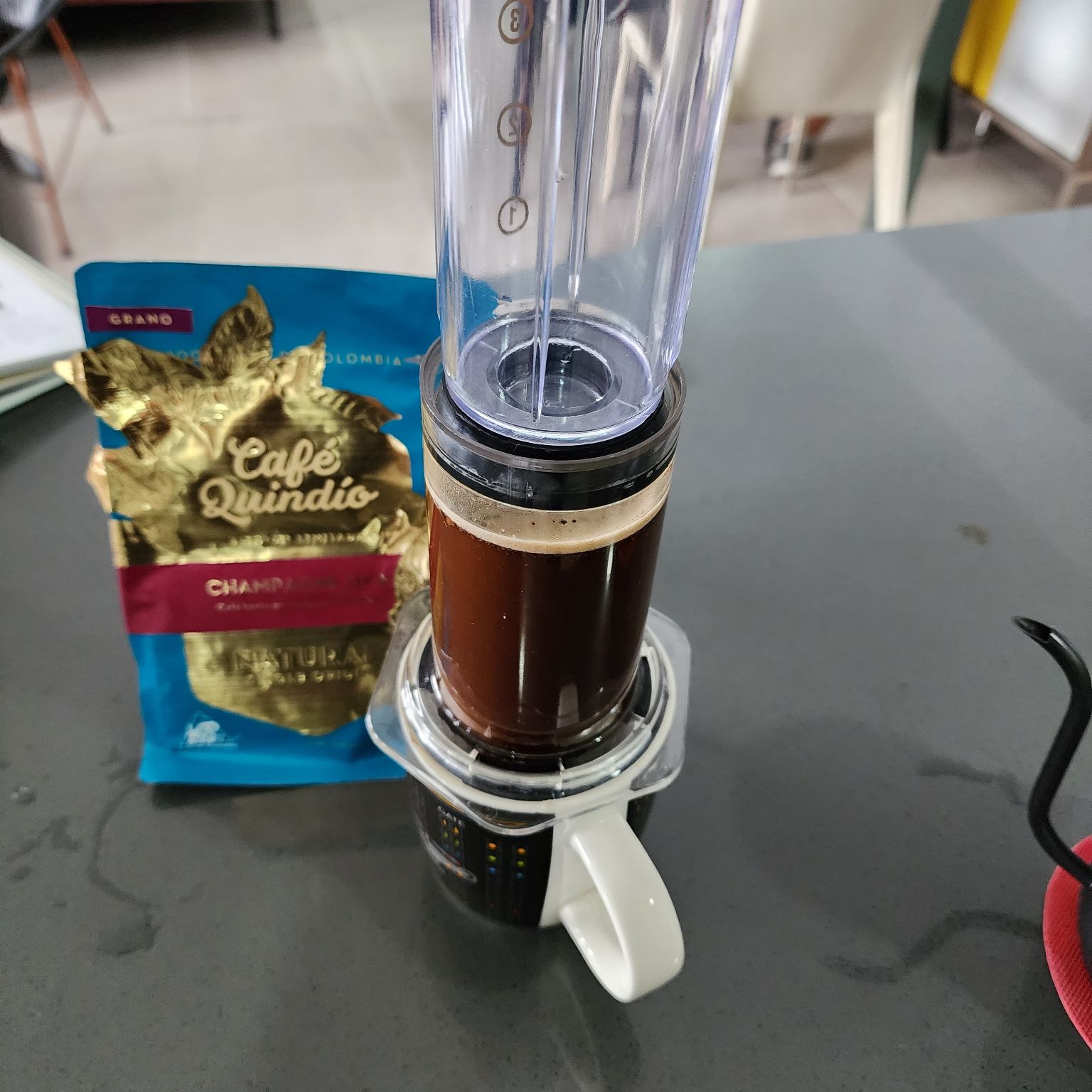 Hoy preparo mi café Quindío en Aeropres.