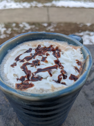 My thin mint mocha latte to warm up on these blustery cold mornings