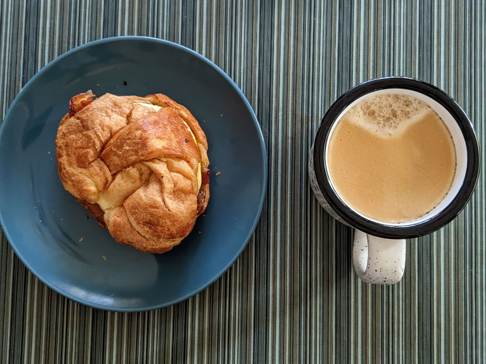Today is coffee and breakfast sandwich day because I don't have any donuts :)