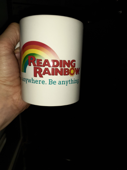 New coffee mug. Two of my favorite things is reading and coffee. 