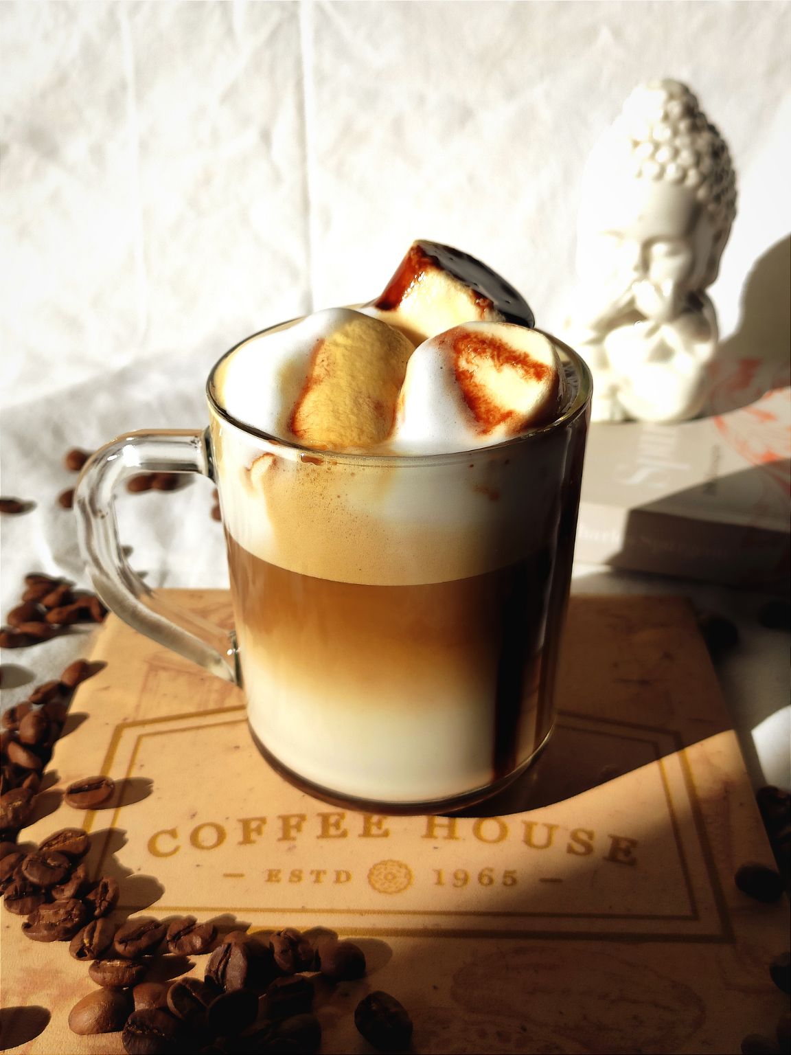 Capuccino com marshmallow 