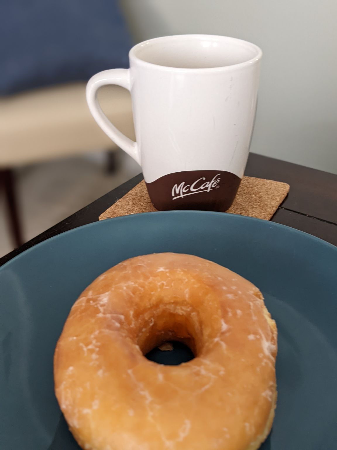 Enjoying a double and a donut on a beautiful Friday morning -- until it becomes 86 F in the afternoon