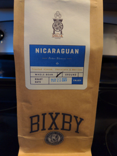 Chocolatey and roasty, a little smoky. Pretty good dark roast