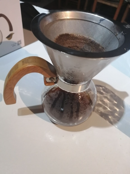  café filtrado
En casa
