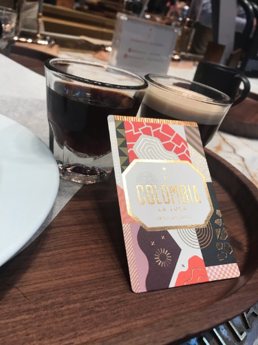 This cold brew, served in two versions: still and nitro. Delicious chocolate taste. This was the most intense chocolate flavor I have ever tasted in a coffee.