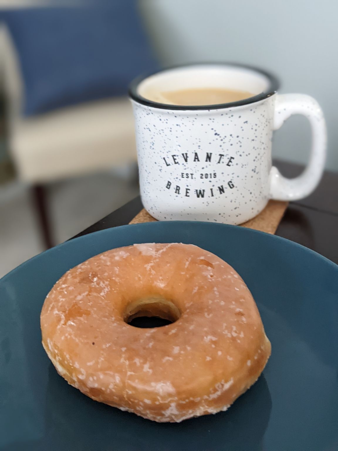 Making time for coffee and a donut between meetings