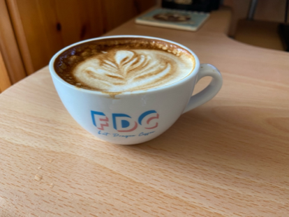 Fat Dragon Coffee flat-white cup