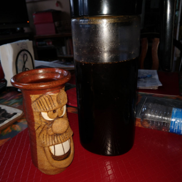 Cold Brewed 4 days @ 9:1. Sampled at 9:1 (harsh), 18:1 (mild nutty, drinkable) and 15:1 (nutty, 👍) Though a light roast, no fruitiness.