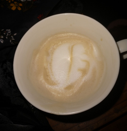 Uma arte simples num café incrível!!