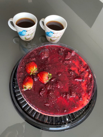 Cafe de orígen con esta delicia de postre.
