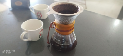 Un delicioso café en una Chemex, mas suave el café no lo puedes probar.