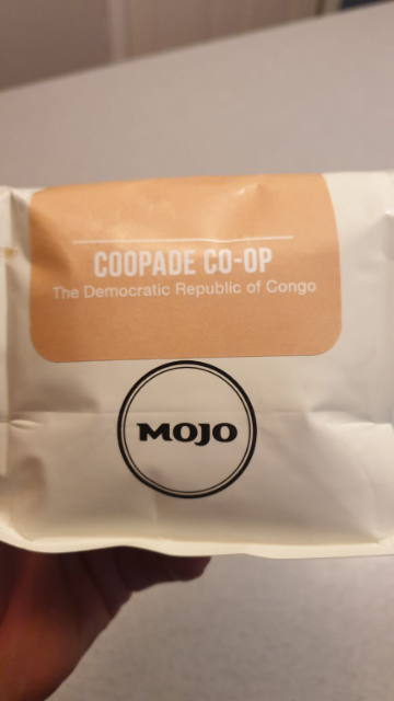 A nice coffee roasted by Logan Collinge at Mojo The Beanery. It's raining today, and day three of the Covid-19 lockdown in New Zealand. 