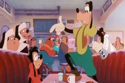A Goofie Movie is a great movie with a classic diner scene eating tons of pancakes and drinking bad quality coffee