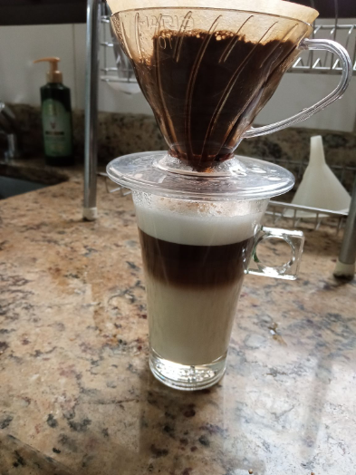 Café com leite pela manhã