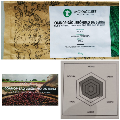 Safra 2017. Café de aroma, sabor e corpo elevado, acidez e finalização baixa e elevada doçura.