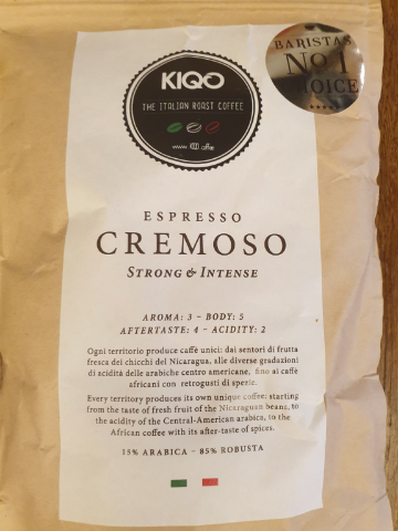 Good crema, mild