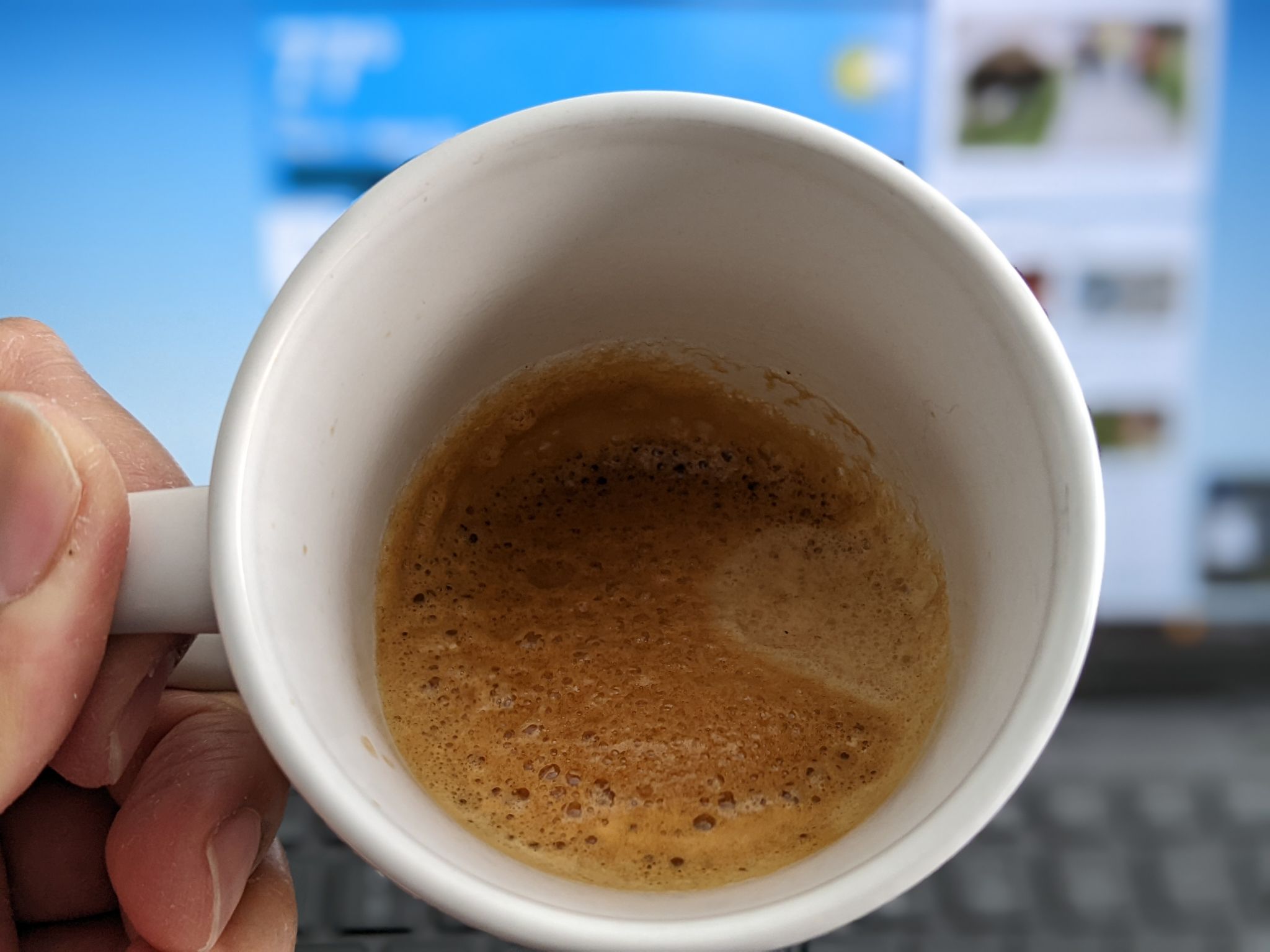 Drinking a double before the next set of afternoon meetings