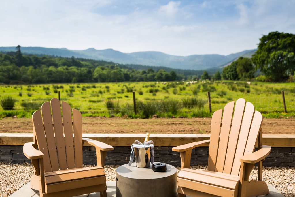 Luxury outdoor seating with view