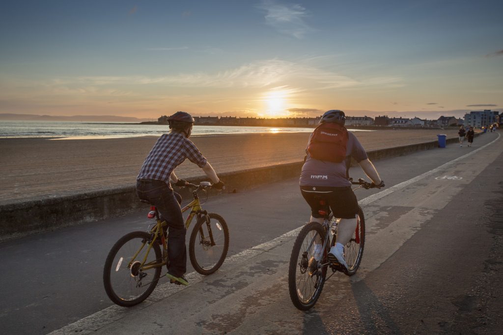 Cyclists By South Beach Troon