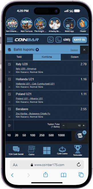 Coinbar Mobil Bahis
