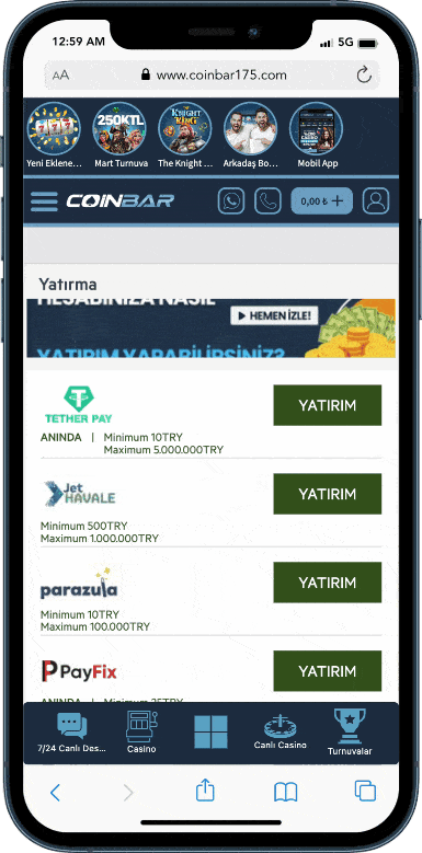 Coinbar Para Yatırma Yöntemleri