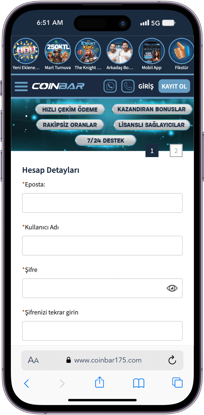 Coinbar Üyelik