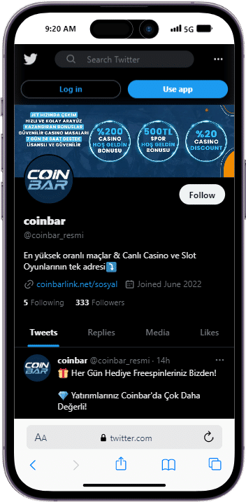 Coinbar Twitter