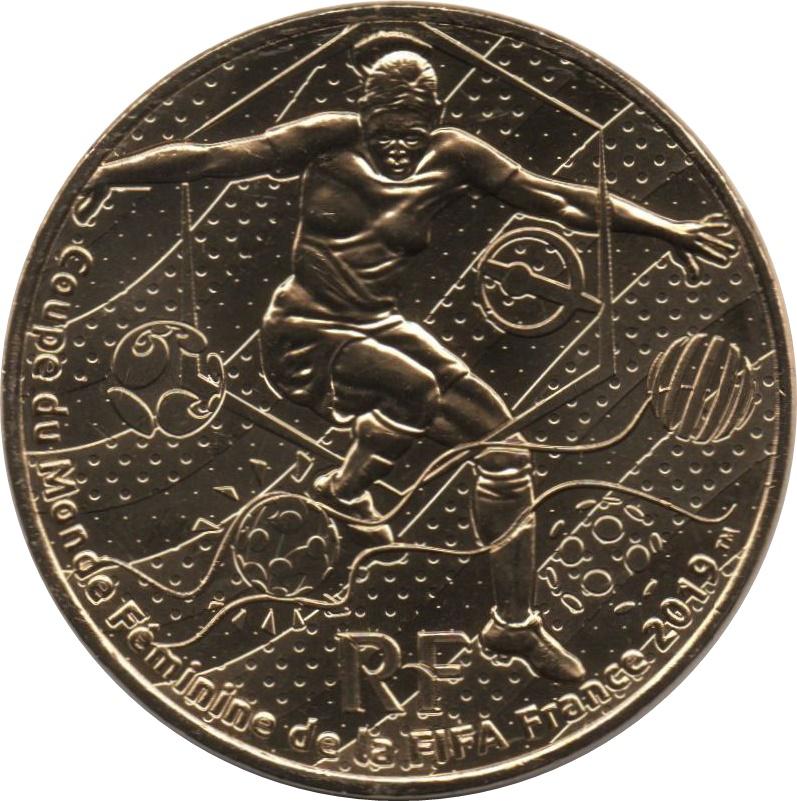Coin ¼ Euro - Coupe du Monde Féminine de Football France 2019 - Dessin Afrique França undefined
