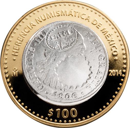 Coin 100 Pesos (Carlos IV 1806 British Guiana counterstamped) México undefined