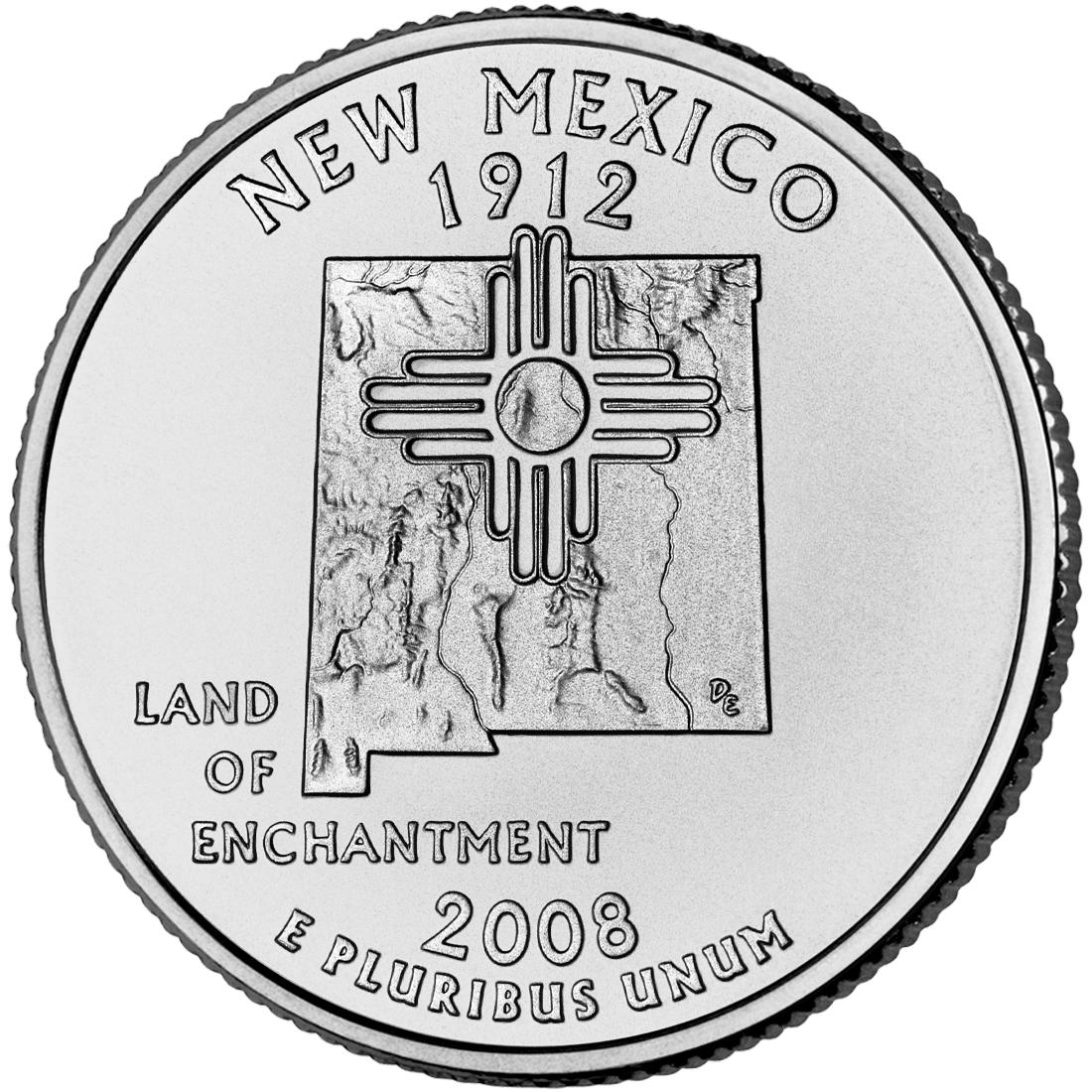 Coin ¼ Dollar "Washington Quarter" (New Mexico) Estados Unidos undefined