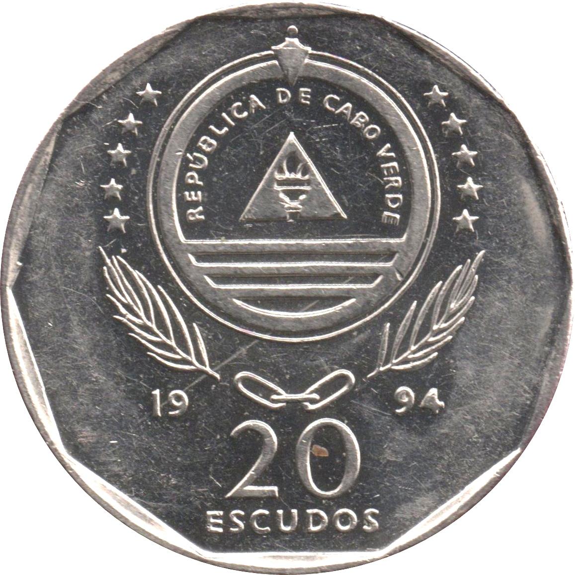 Coin 20 Escudos (Brown Booby) Cabo Verde undefined