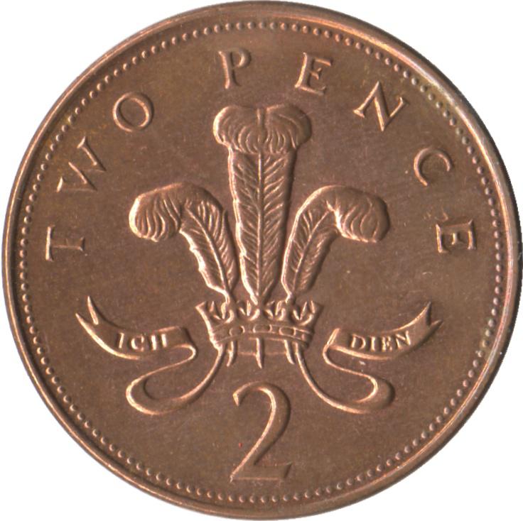 Coin 2 Pence - Elizabeth II (4th portrait; non-magnetic) Reino Unido undefined