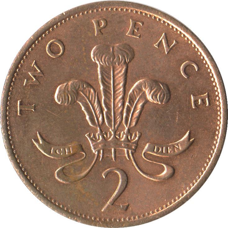 Coin 2 Pence - Elizabeth II (3rd portrait; non-magnetic) Reino Unido undefined