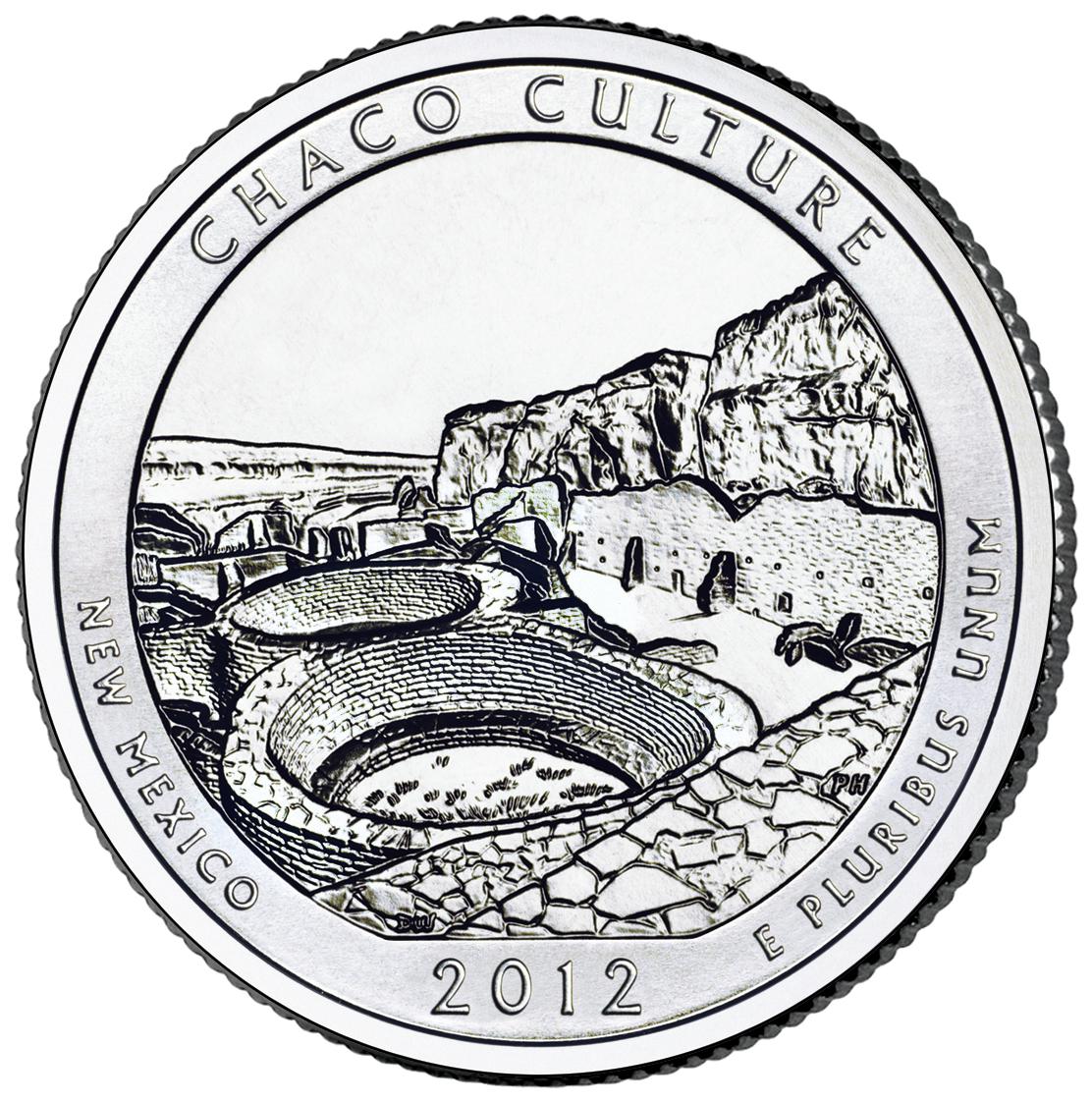 Coin ¼ Dollar "Washington Quarter" (Chaco Culture National Historical Park, New Mexico - Silver Proof) Estados Unidos undefined