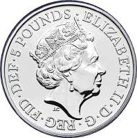 Coin 5 Pounds - Elizabeth II (5th portrait; Year of the Rat) Reino Unido undefined