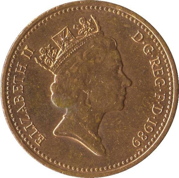 Coin 1 Penny - Elizabeth II (3rd portrait; non-magnetic) Reino Unido undefined