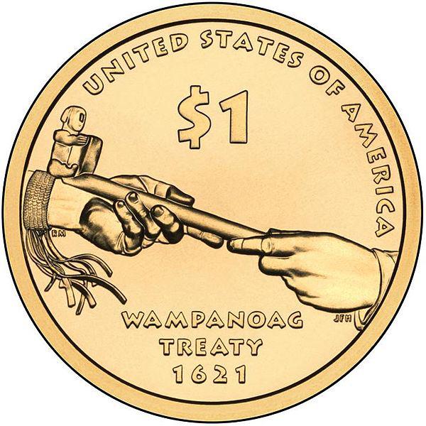 Coin 1 Dollar "Native American Dollar" (Wampanoag Treaty) Estados Unidos undefined