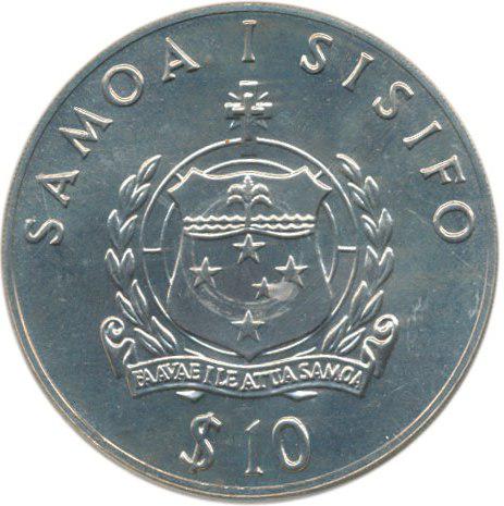 Coin 10 Tālā - Tanumafili II (Dr. Wilhelm Solf) Samoa undefined